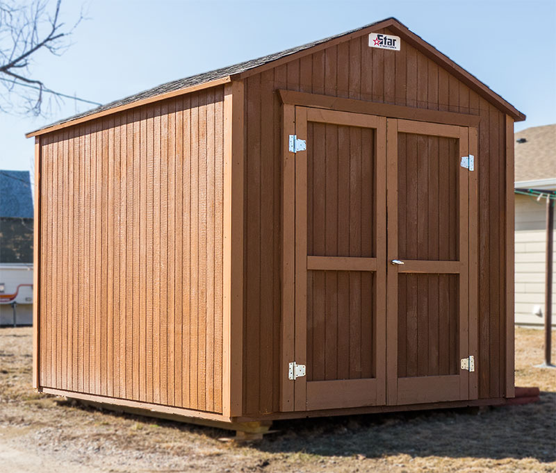 Doors, single or double, can be installed on the side of your storage 