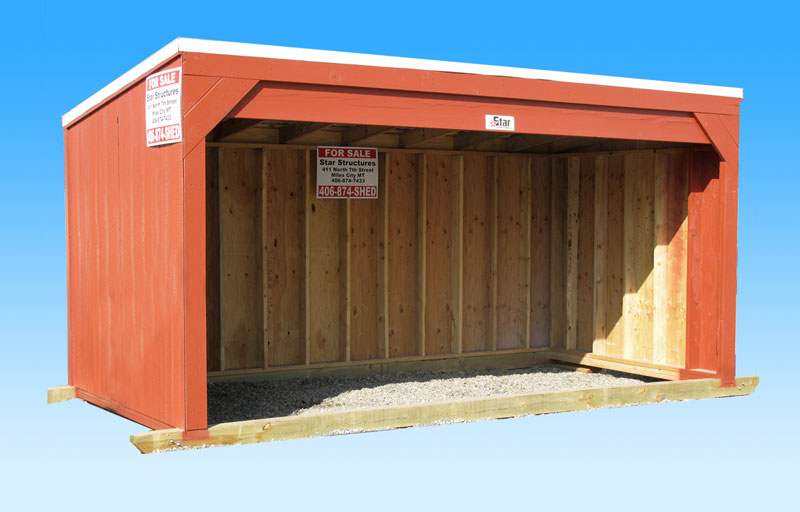 Portable open faced horse barn